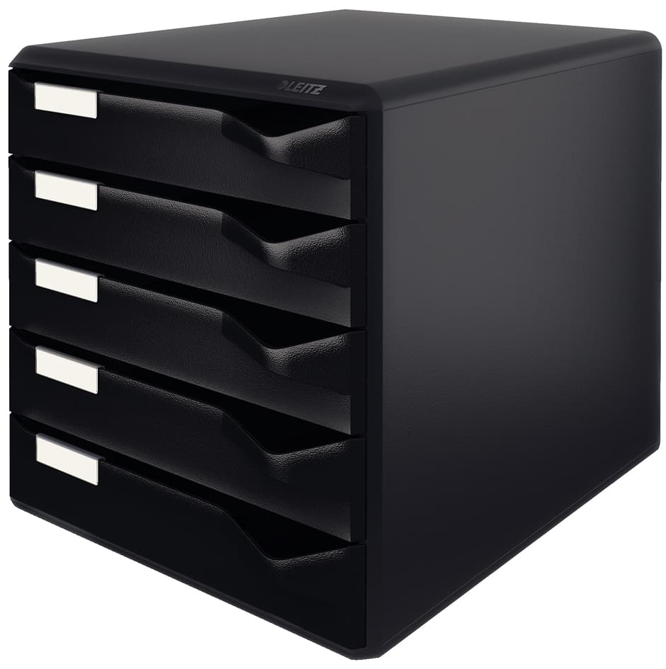 Leitz Schubladenbox Post-Set, 5 Schübe, Schwarz