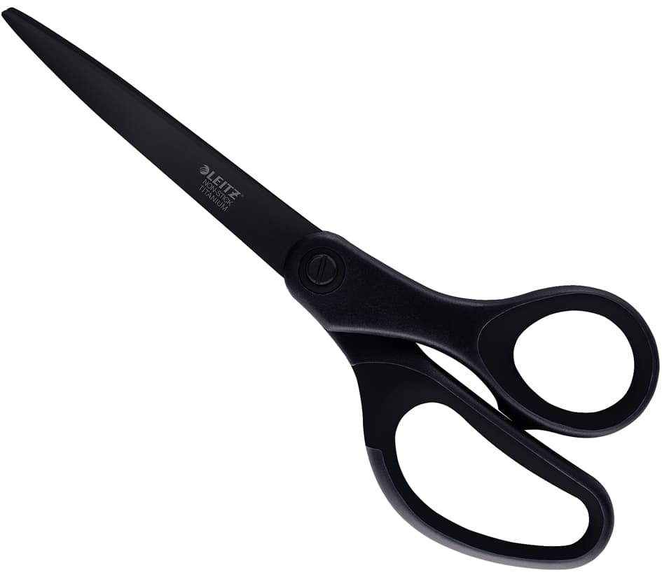 Leitz Schere Titan Anti-Haft, Spitz, Länge: 205 Mm, Schwarz