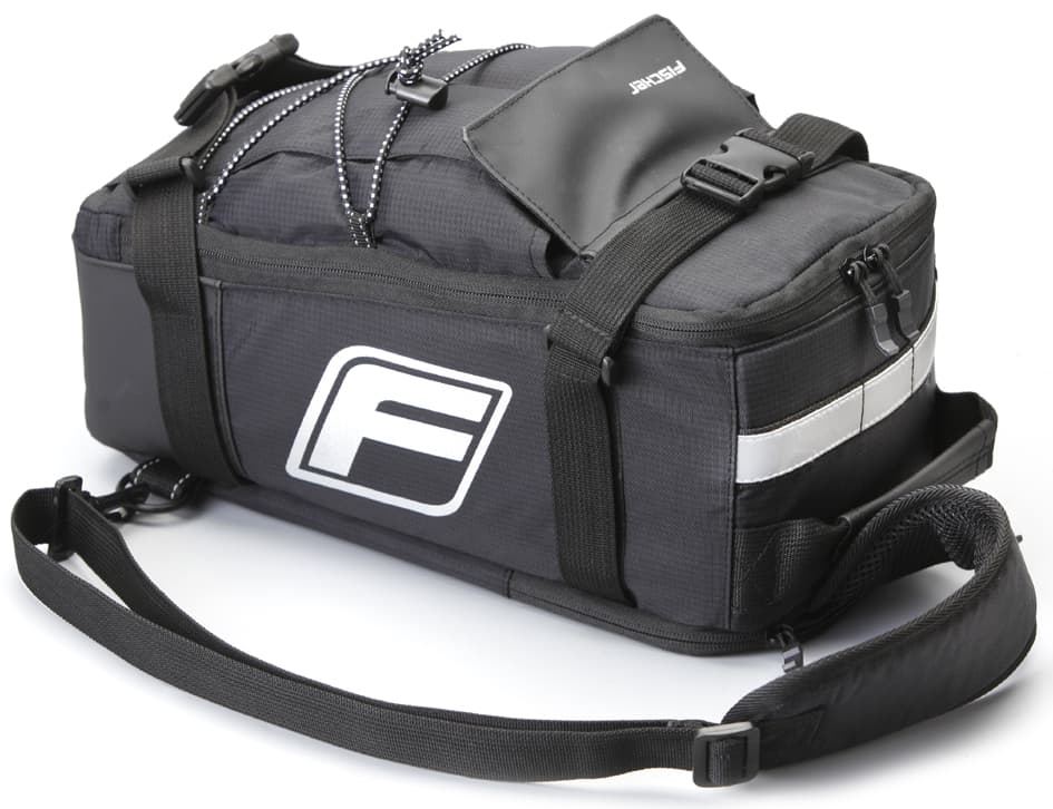 Fischer Fahrrad-Gepäckträgertasche 2in1, Schwarz