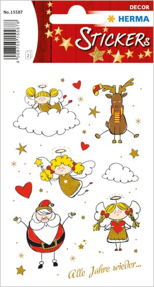 Herma Weihnachts-Sticker Decor , Engelchen Adele,