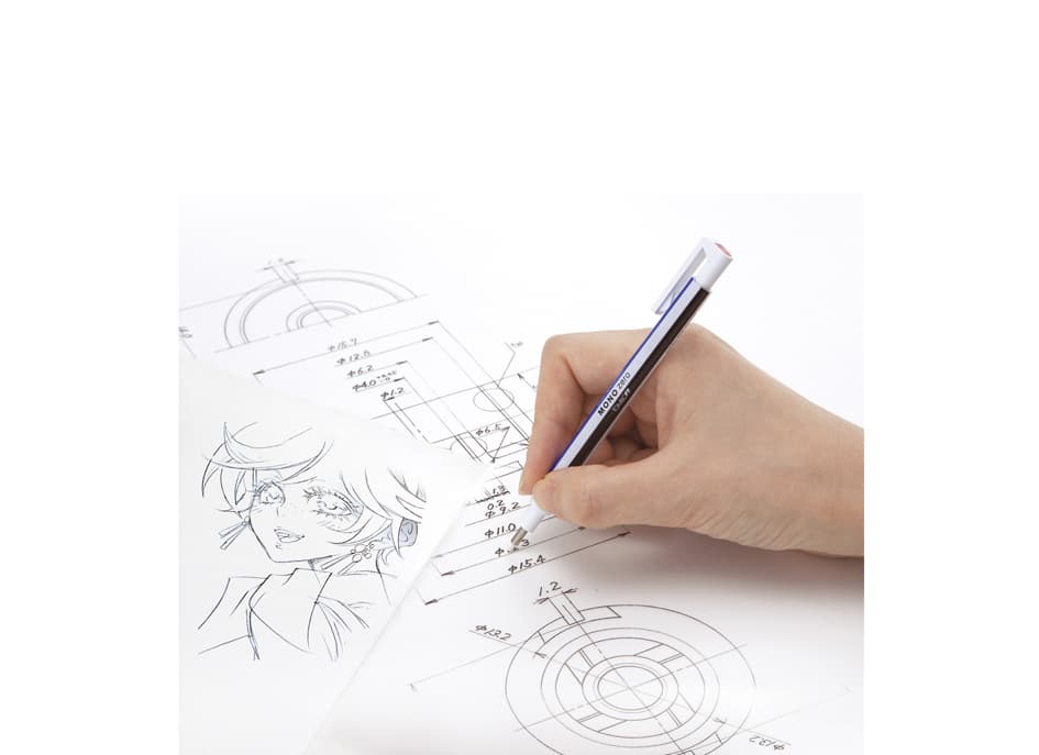 Tombow Radierstift , Mono Zero, , Eckige Spitze, Blisterkarte