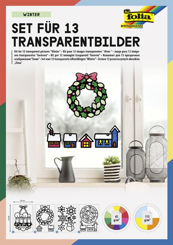Folia Fensterbilder-Bastelset , Winter, , 250 X 350 Mm