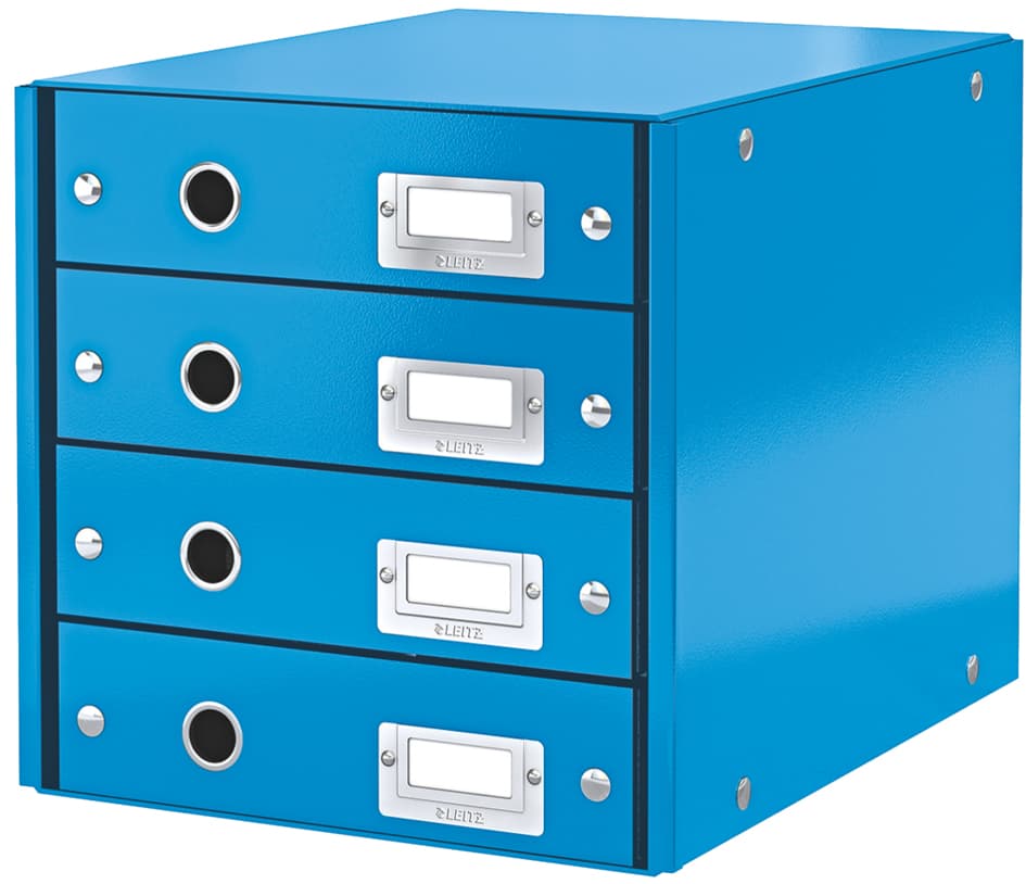 Leitz Schubladenbox Click & Store Wow, 4 Schübe, Blau