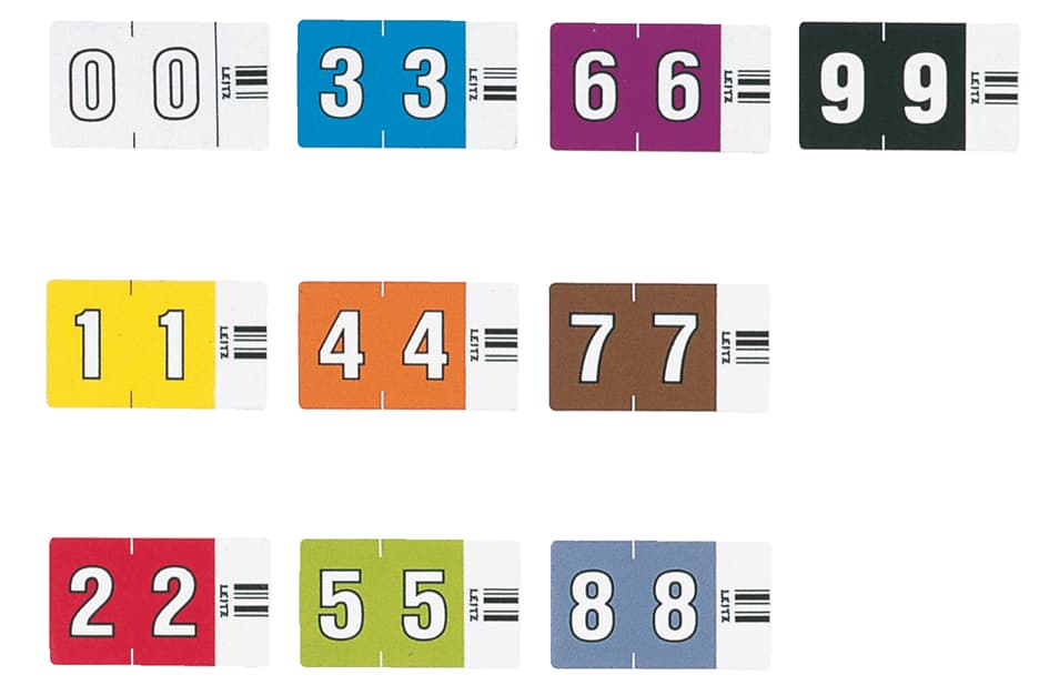Leitz Ziffernsignal Orgacolor , 8, , Auf Streifen, Dunkelgrau