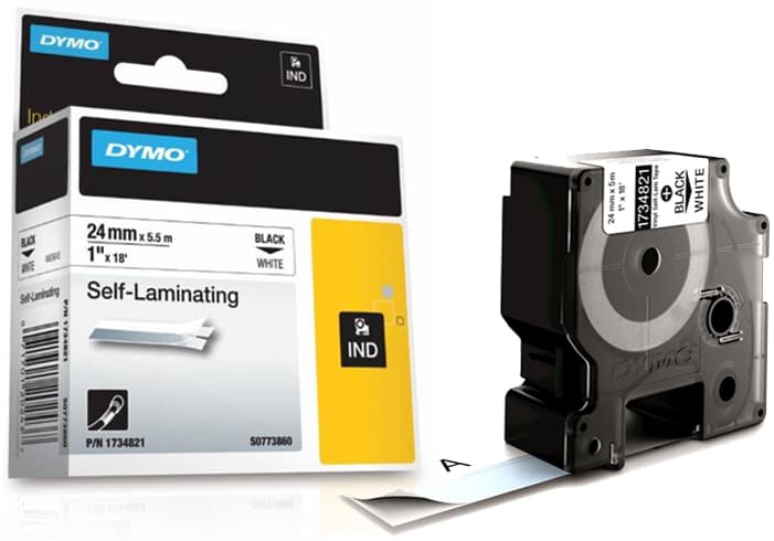 Dymo Rhino Vinyl-Schriftband Schwarz/Weiß, 24 Mm X 5,5 M