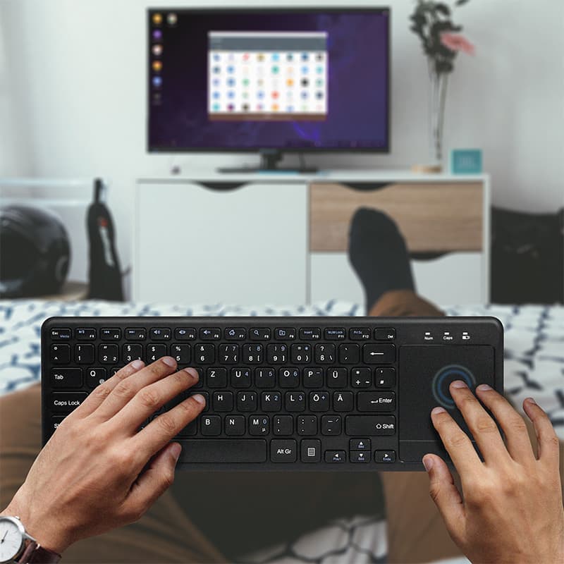 Logilink Tastatur Mit Touchpad, Kabellos, Schwarz
