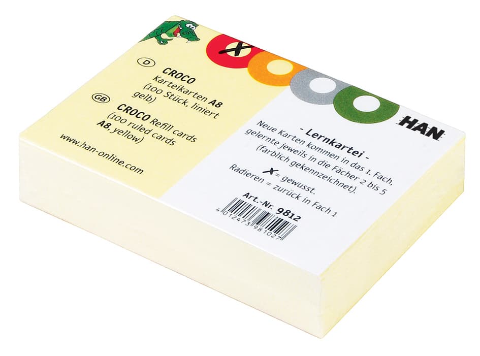 Han Karteikarten Für Lernkartei Croco, A8 Quer