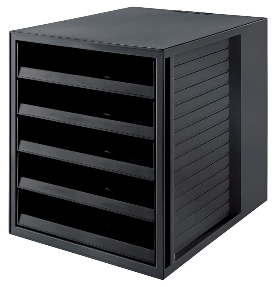 Han Schubladenbox Schrank-Set Karma, 5 Offene Schübe,Schwarz