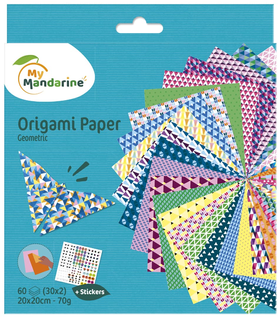 My Mandarine Origami-Faltblätter , Geometric,