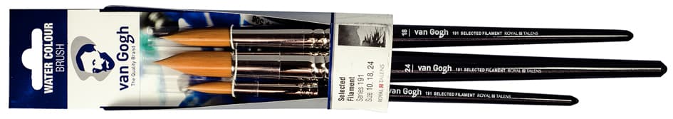Royal Talens Van Gogh Aquarellpinsel-Set 191, Größe 10/18/24