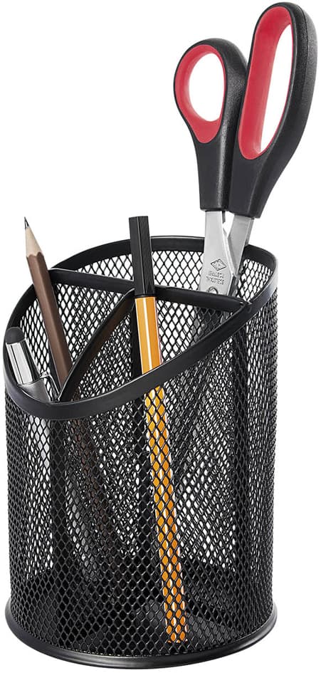 Wedo Stifteköcher Office, Aus Drahtmetall, 3 Fächer, Schwarz