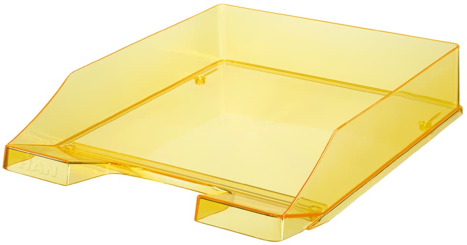Han Briefablage Klassik Transparent, Din A4,Gelb-Transparent