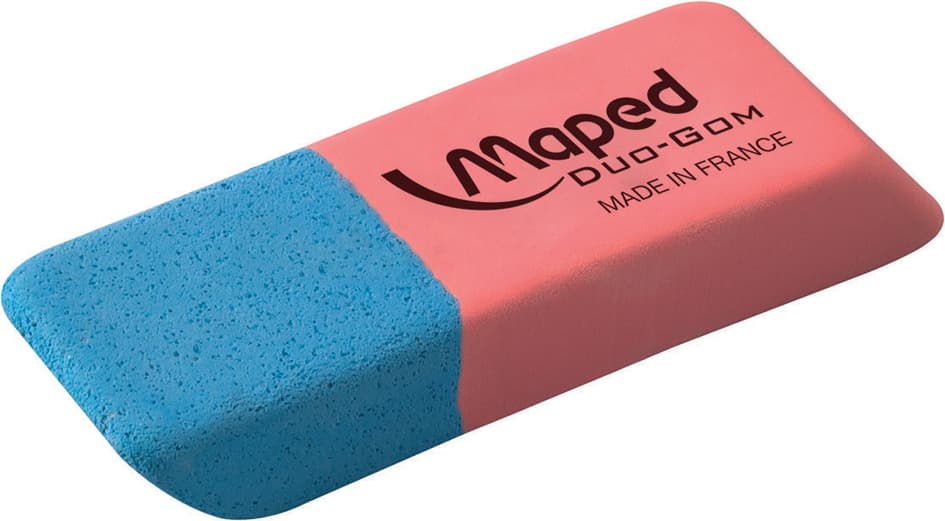 Maped Kautschuk-Radierer Duo-Gom, Mittel, Blau/Rot