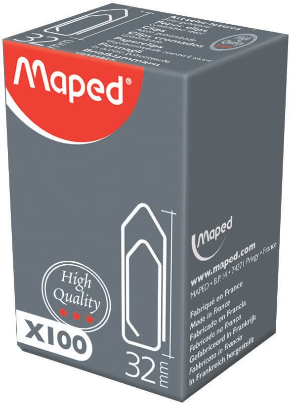 Maped Büroklammern, Galvanisiert, 32 Mm, Kleinpackung