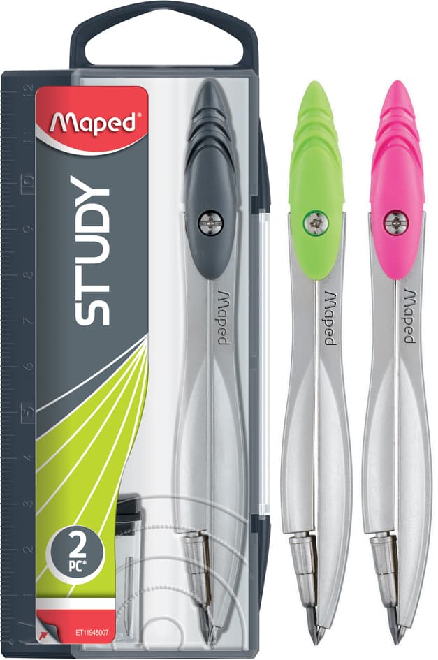 Maped Zirkelkasten Study, Farbig Sortiert