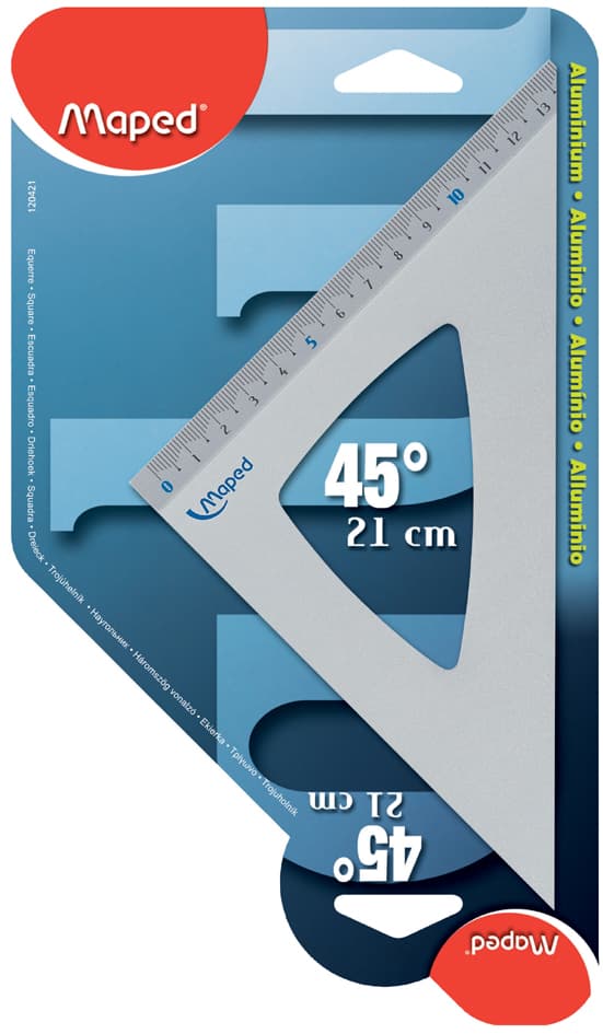 Maped Zeichendreieck 45 Grad, Aus Aluminium