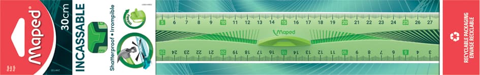 Maped Flachlineal Flex, 300 Mm, Aus Kunststoff, Mit Griff