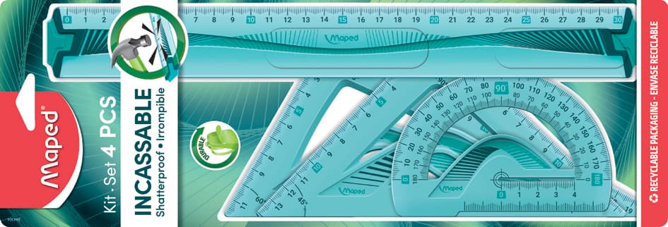 Maped Geometrie-Set Maxi Flex, Bruchfest, 4-Teilig
