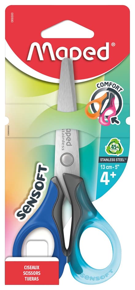 Maped Bastelschere Sensoft 3d, Länge: 130 Mm, Rechtshänder