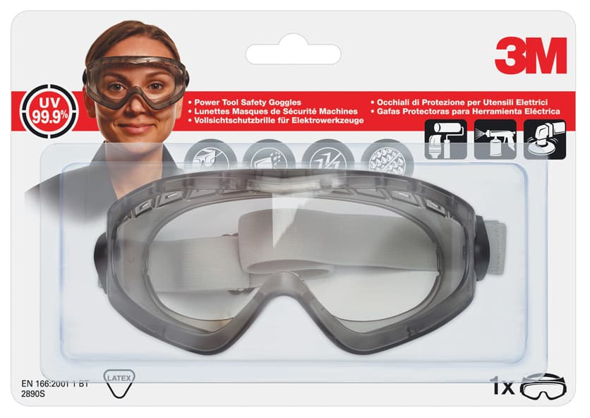 3m Vollsichtschutzbrille 2890sc, Scheibentönung: Klar