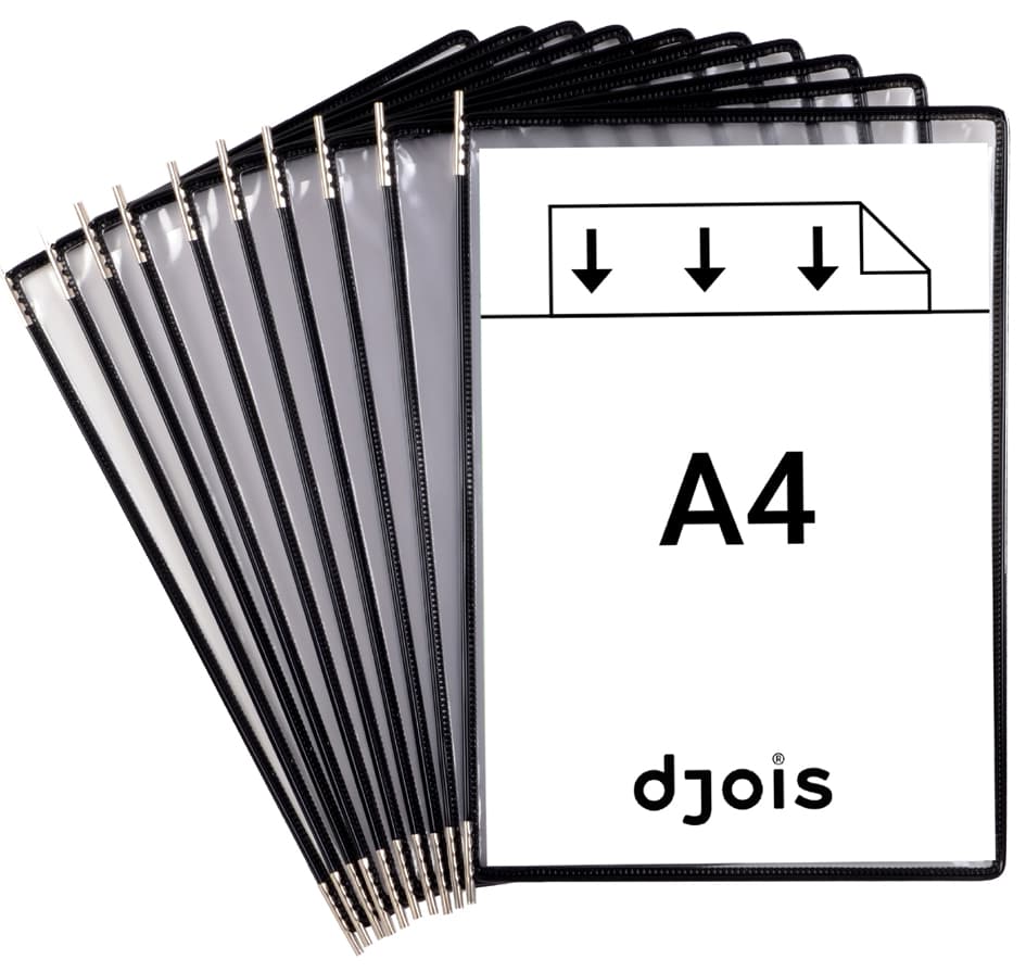 Djois By Tarifold Drehzapfentafel, Din A4, Schwarz