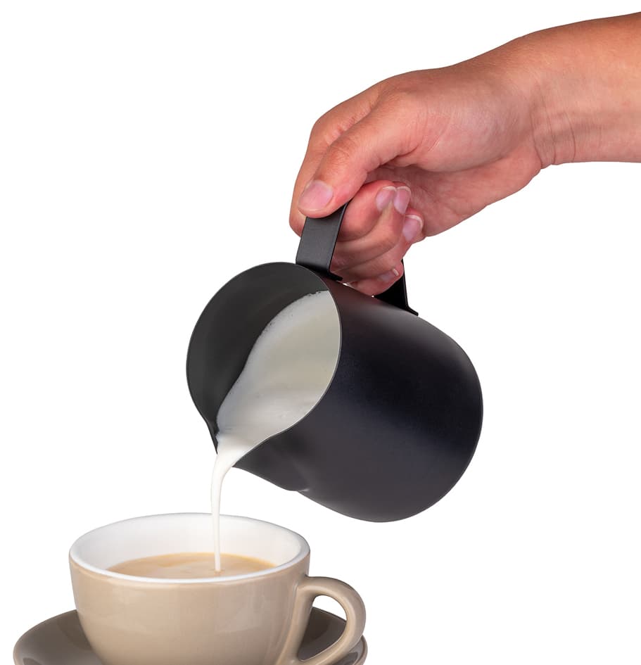 Aps Milch-/Universalkanne, Edelstahl Schwarz, 0,6 L