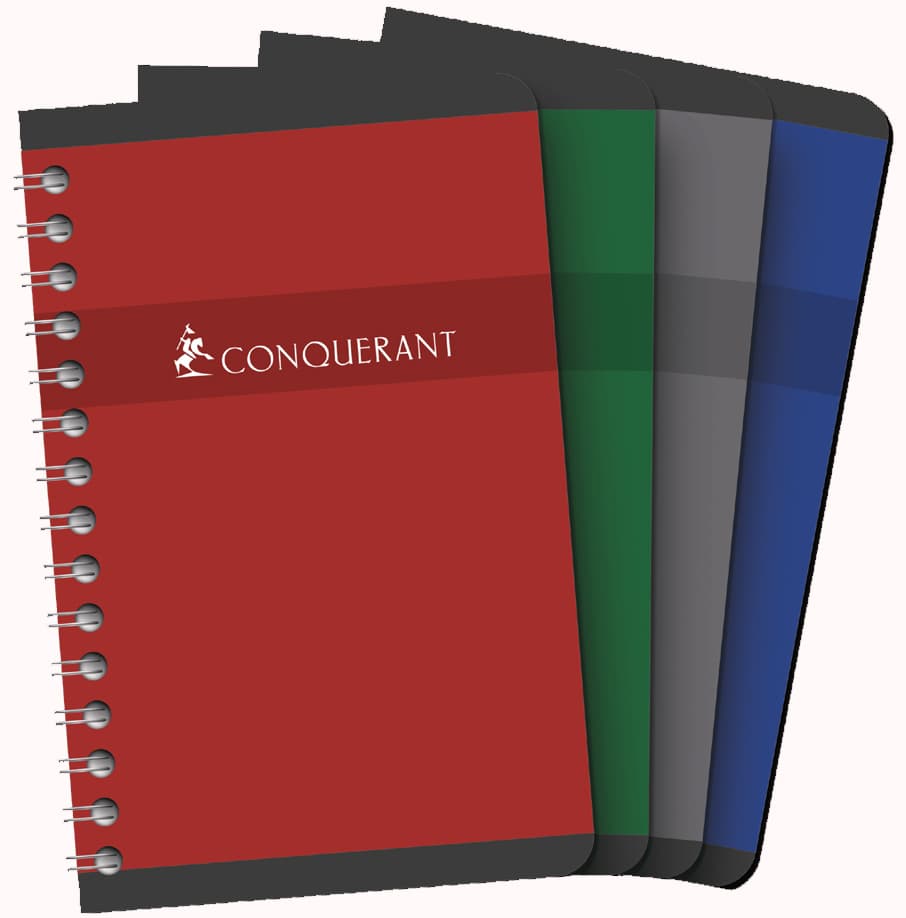 Conquerant Sept Spiralbuch, 90 X 140 Mm, Kariert, 50 Blatt