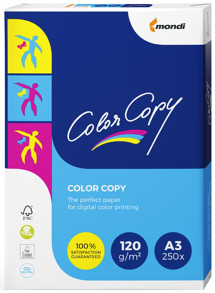 Mondi Multifunktionspapier Color Copy, A3, 90 G/Qm, Weiß
