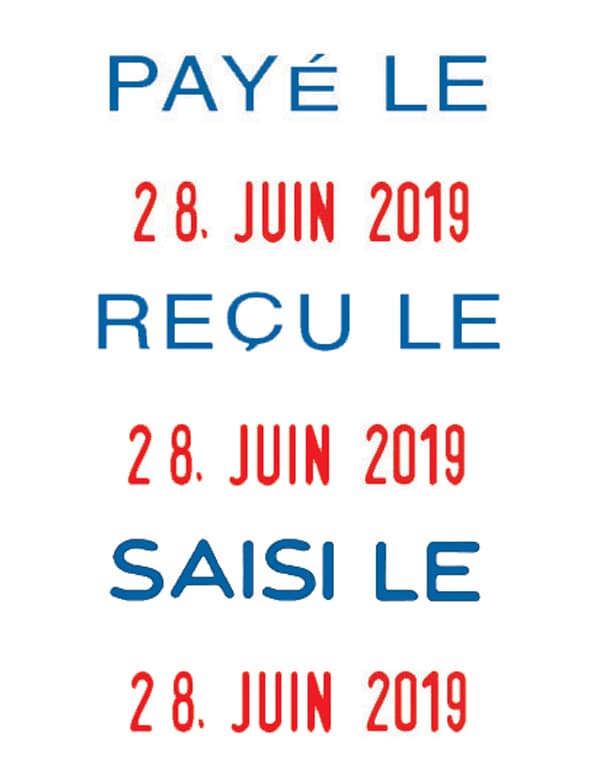 Trodat Datumstempel Printy Dater 4850l , Payé Le,  (Fr)