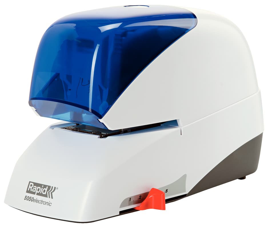 Rapid Elektro-Heftgerät Supreme 5050e, Weiß/Blau