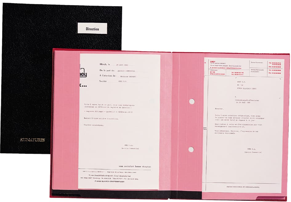 Emey Unterschriftenmappe , Double-Clip, , 20 Fächer, Schwarz