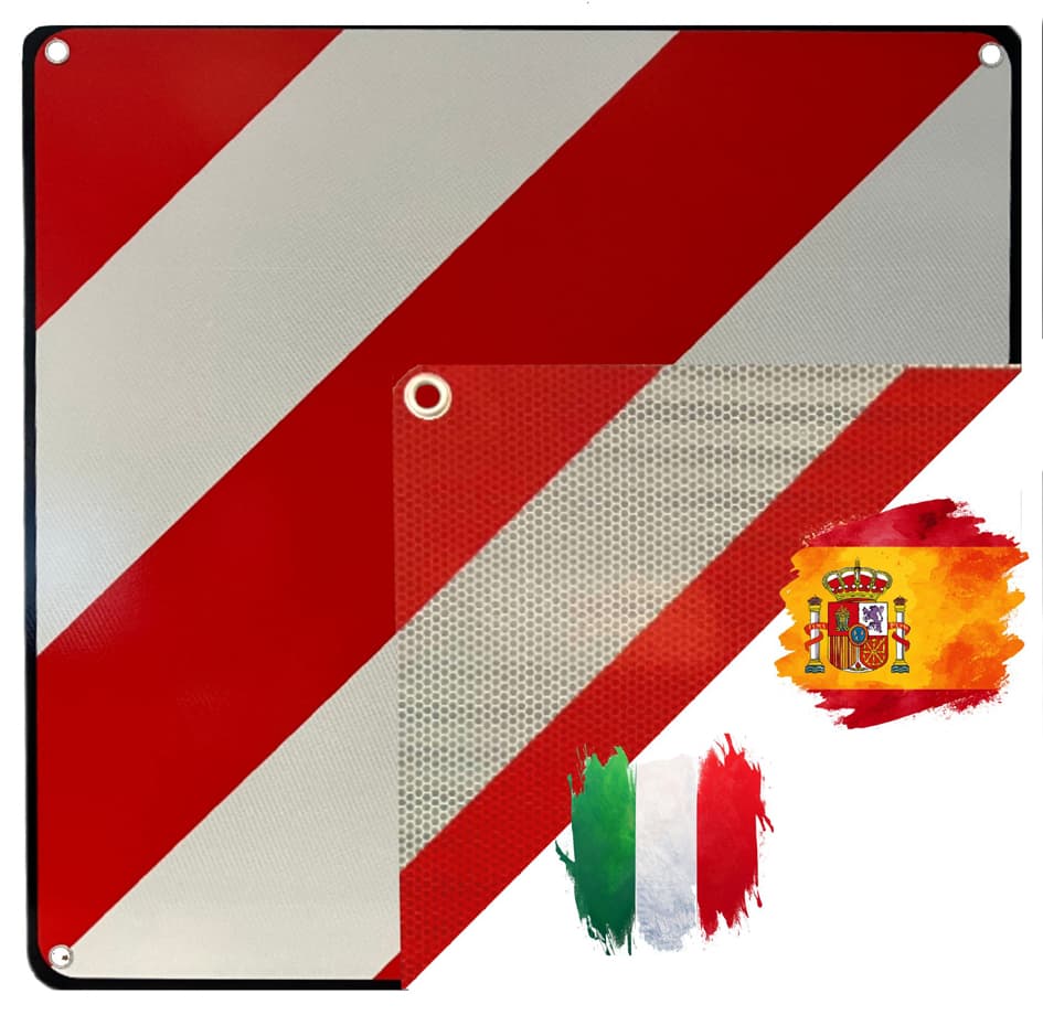 Iwh Warntafel 2in1, 500 X 500 Mm, Weiß / Rot