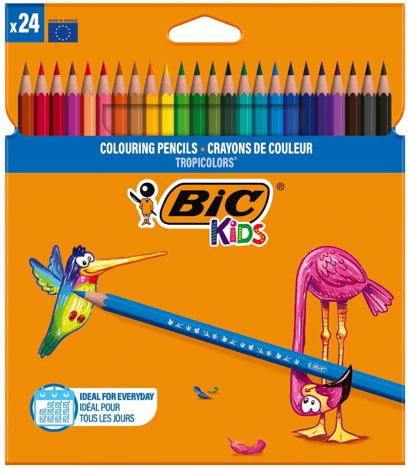 Bic Kids Buntstifte Tropicolors, 24er Kartonetui