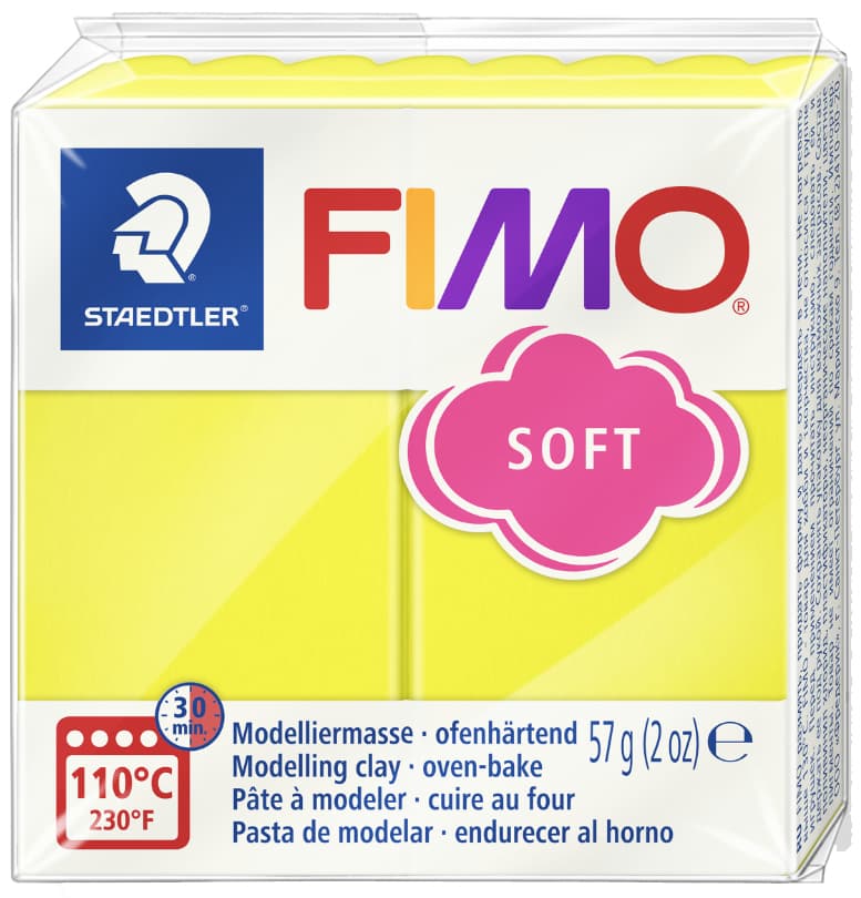 Fimo Soft Modelliermasse, Ofenhärtend, Limone, 57 G
