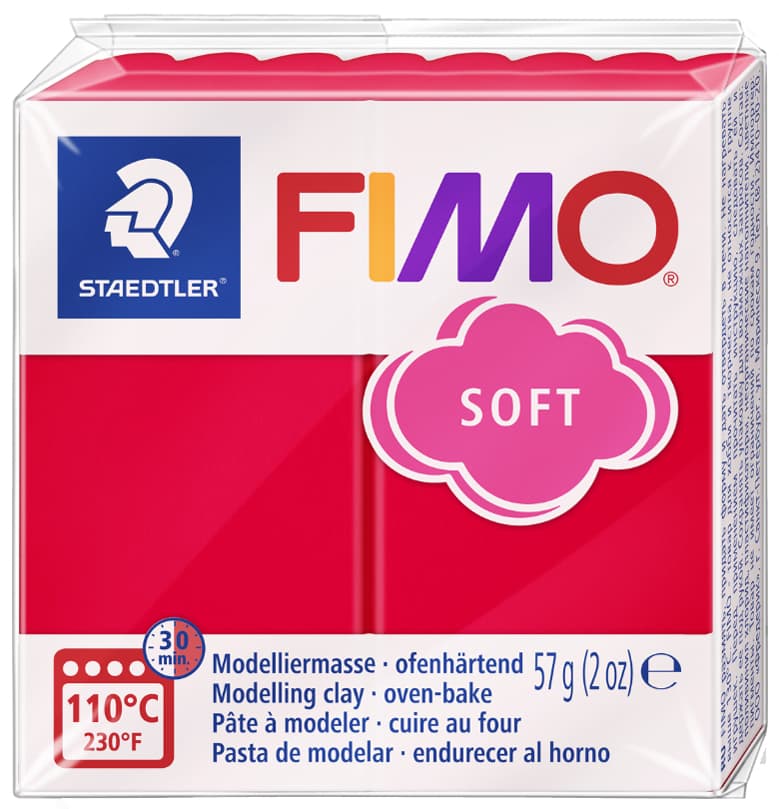 Fimo Soft Modelliermasse, Ofenhärtend, Indischrot, 57 G