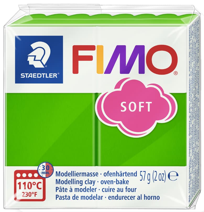 Fimo Soft Modelliermasse, Ofenhärtend, Tropischgrün, 57 G