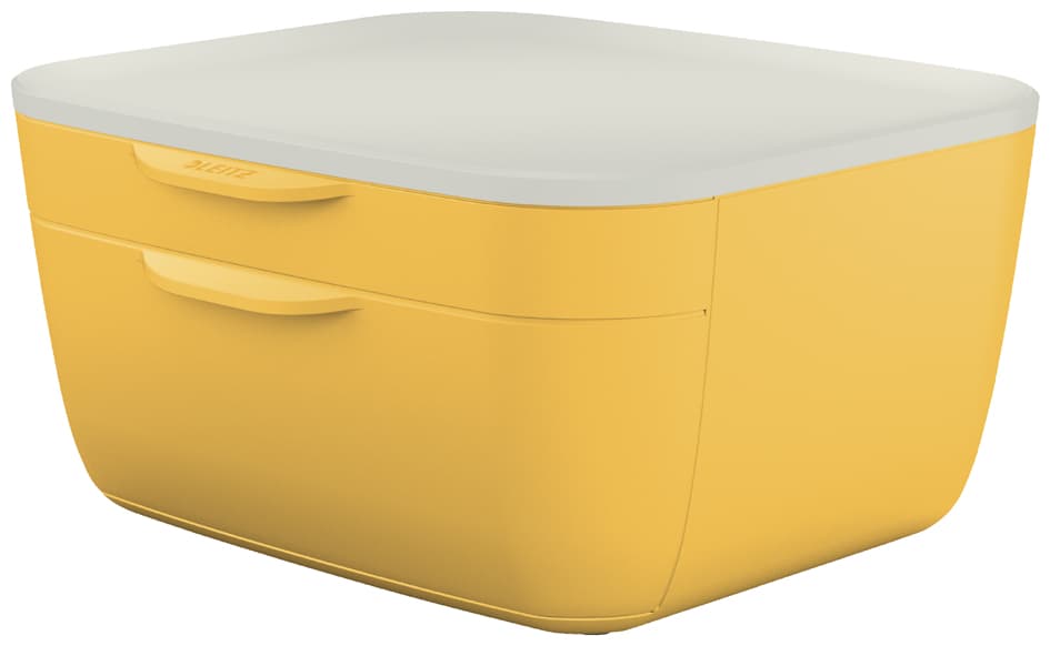 Leitz Schubladenbox Cosy, 2 Schübe, Gelb/Hellgrau