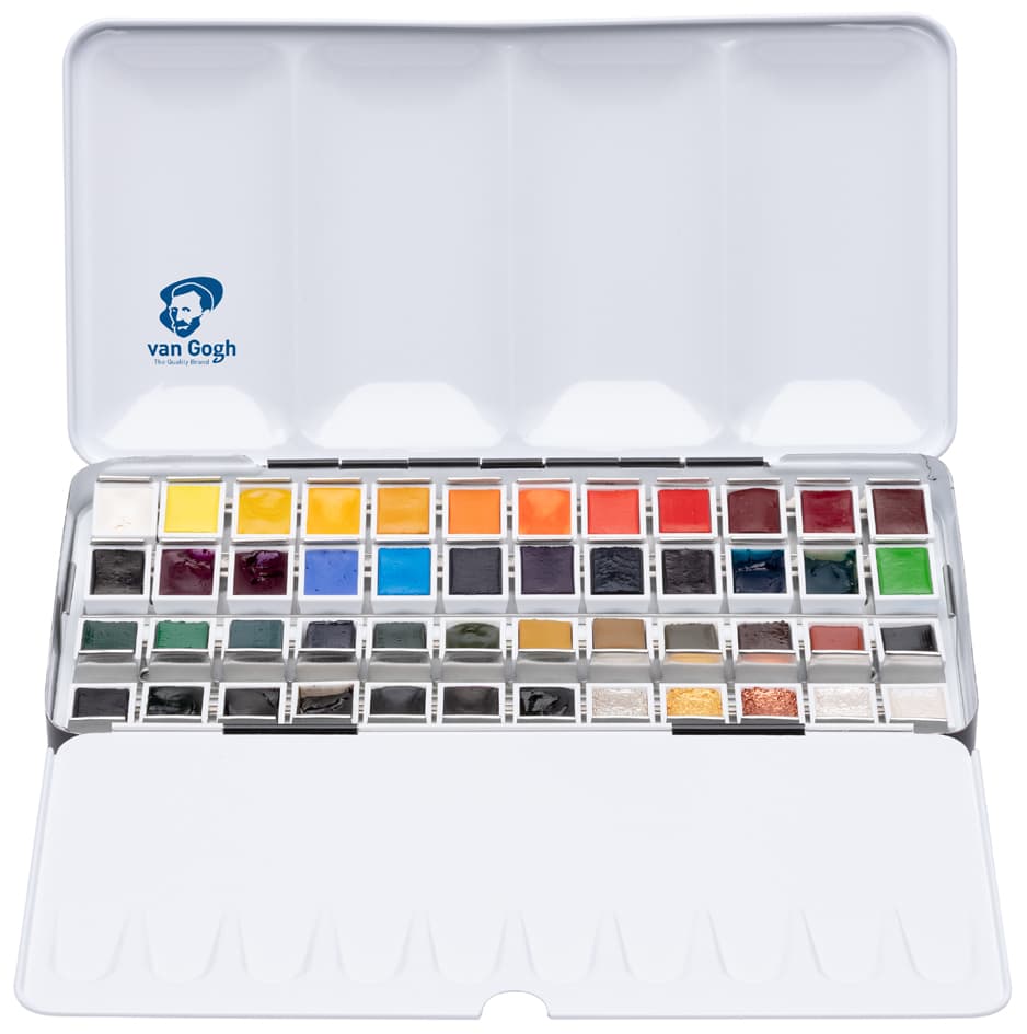 Royal Talens Aquarellkasten Van Gogh, 48er Metall-Etui