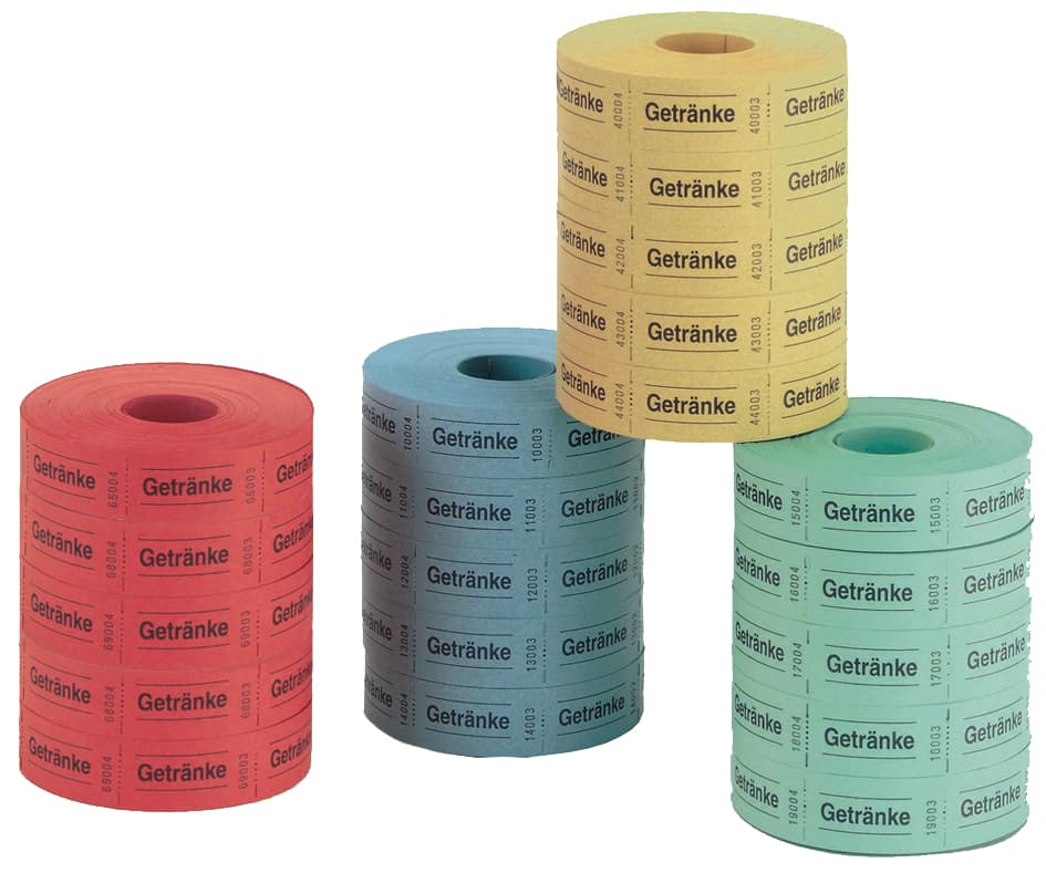 Herlitz Getränkemarken, 30 X 55 Mm, 1.000 Abriss Je Rolle