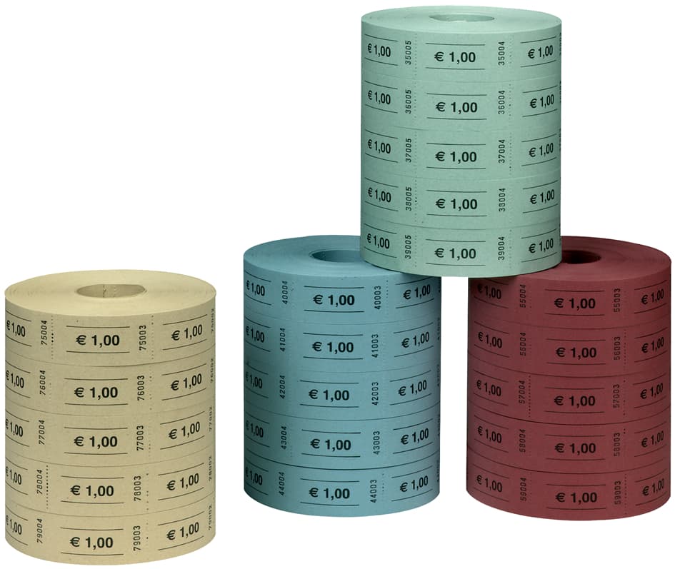 Herlitz Wertmarken 1 Euro, 1.000 Abrisse Je Rolle