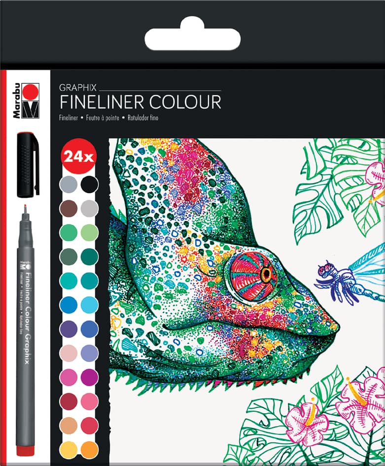 Marabu Fineliner Colour Graphix , Hypnotize, , 24er Kartonetui