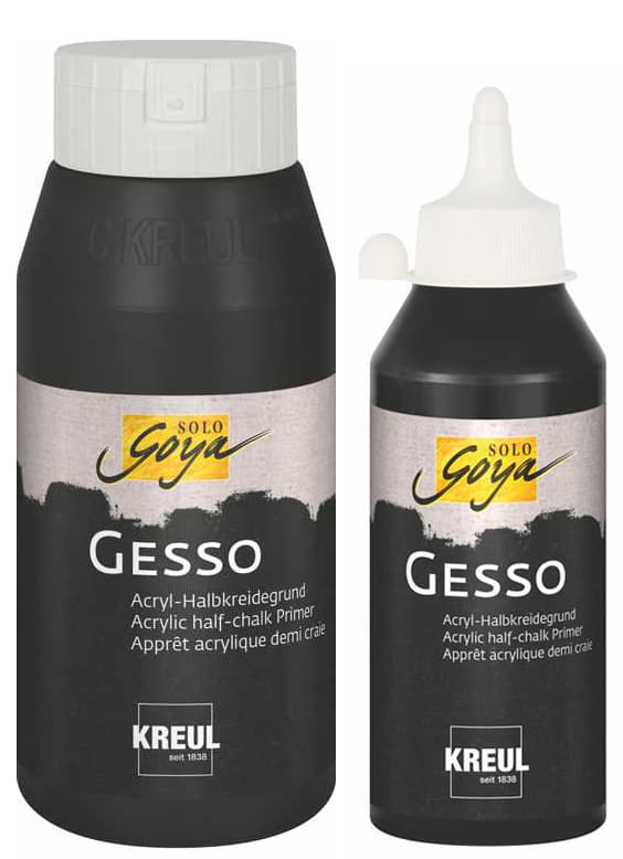 Kreul Acrylgrundierung Solo Goya Gesso, Schwarz, 750 Ml