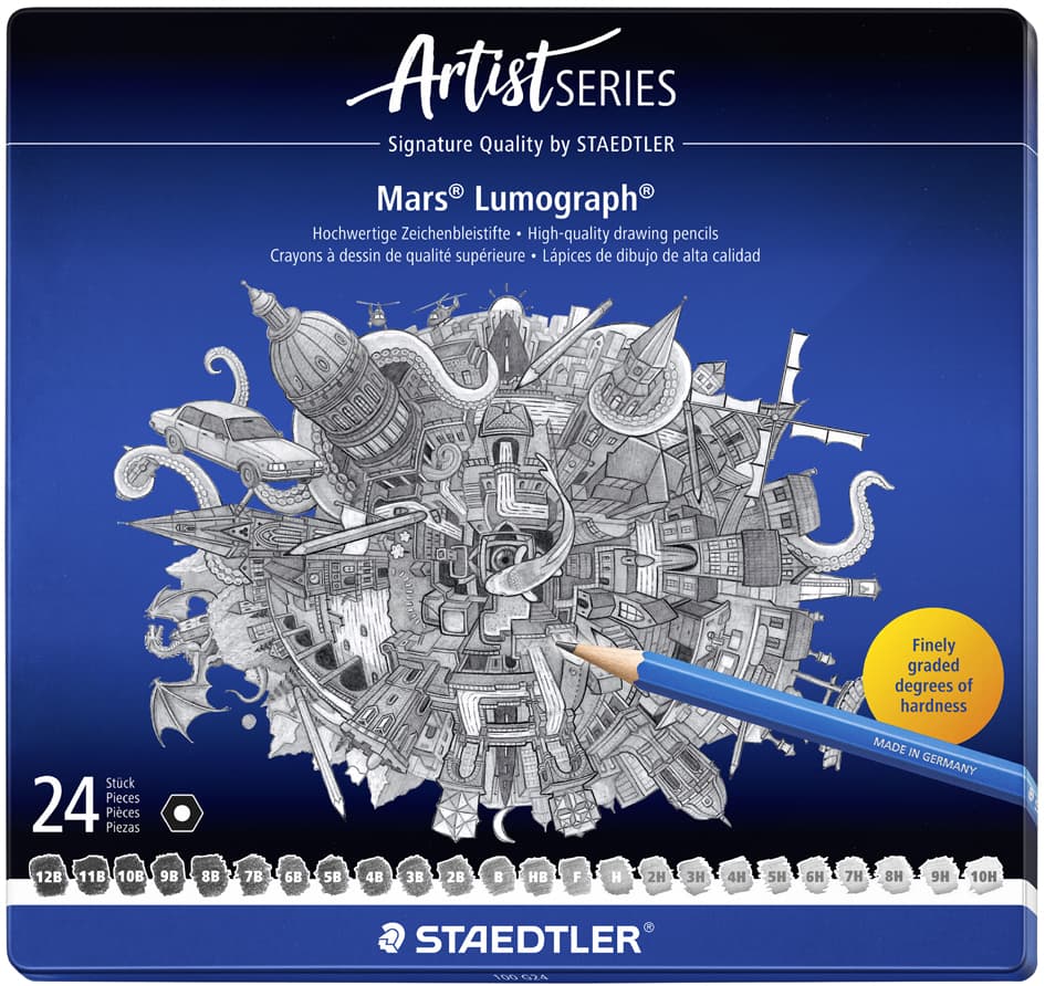 Staedtler Bleistift Mars Lumograph, 24er Metalletui