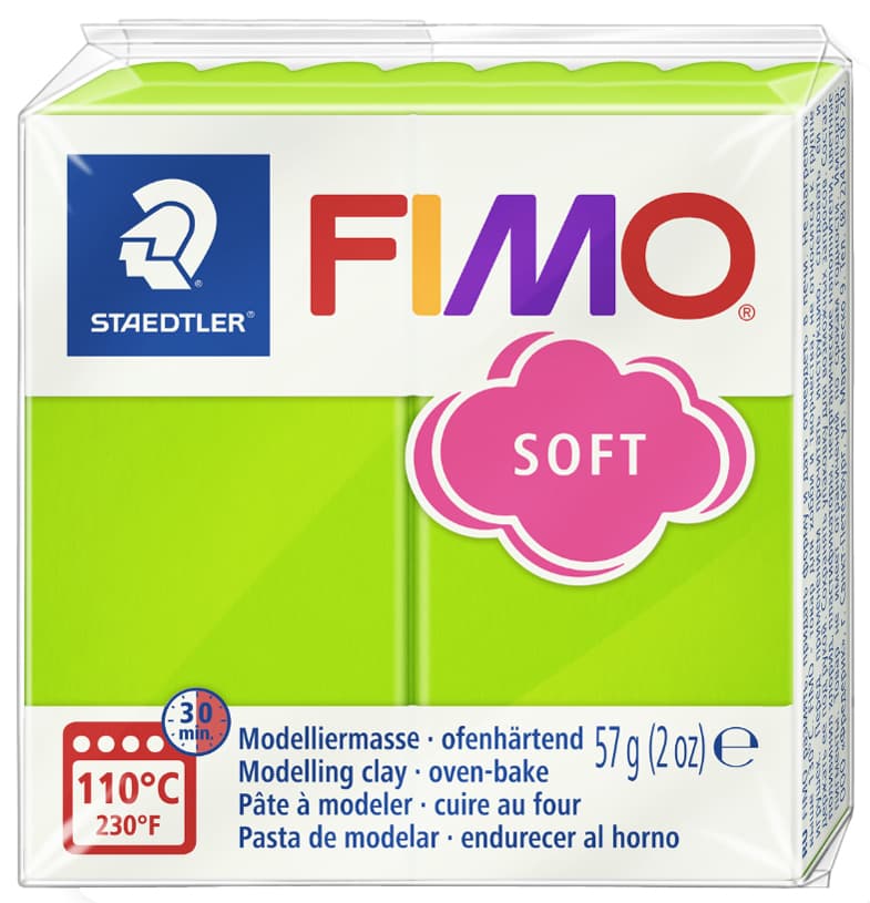 Fimo Soft Modelliermasse, Ofenhärtend, Apfelgrün, 57 G