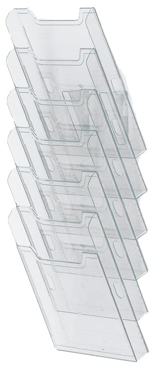 Exacompta Wand-Prospekthalter, A4 Hoch, 6 Fächer, Glasklar
