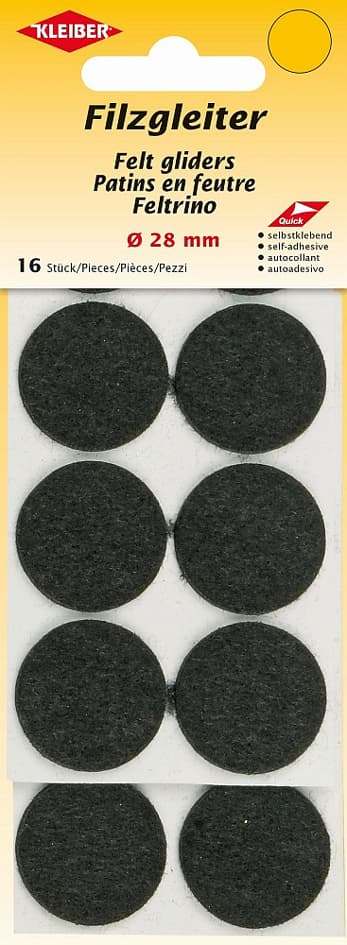 Kleiber Filzgleiter, Durchmesser: 28 Mm, Weiß