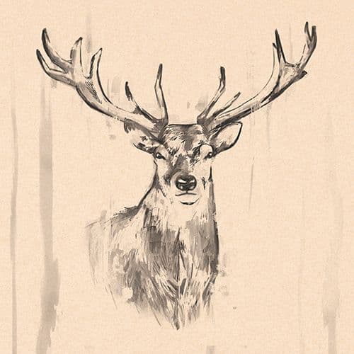 Papstar Motiv-Servietten , Deer, , 330 X 330 Mm, Natur