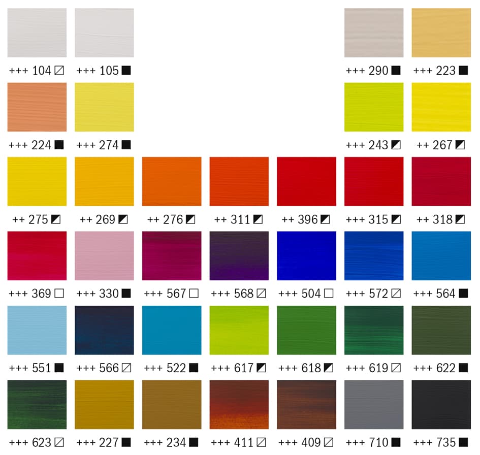 Royal Talens Acrylfarbe Amsterdam General Selection, 36x20ml