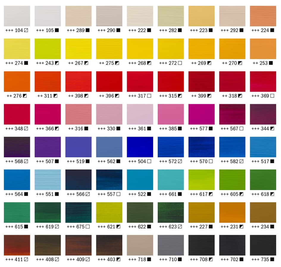 Royal Talens Acrylfarbe Amsterdam General Selection, 72x20ml