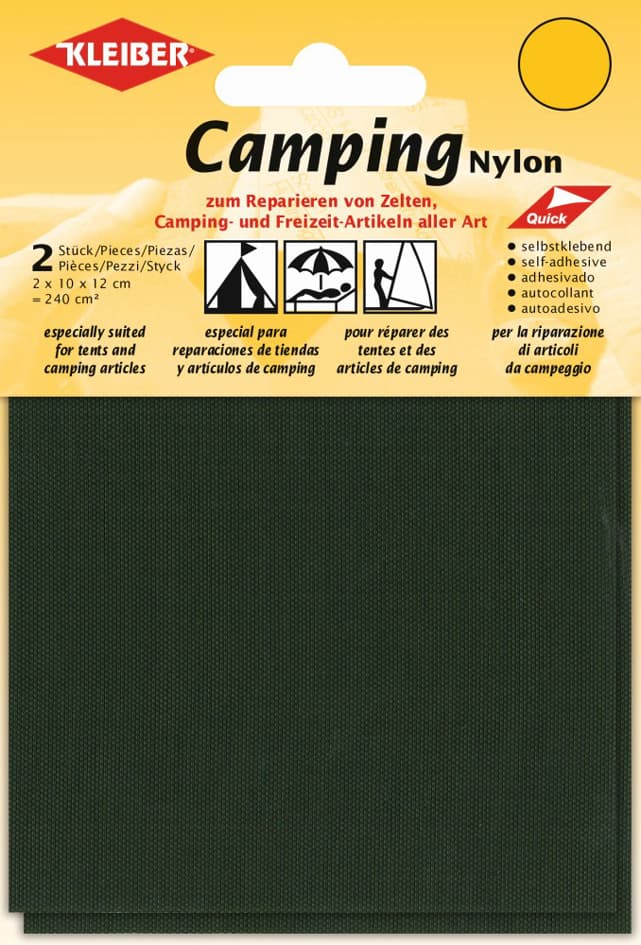 Kleiber Camping-Flicken, Nylon, Selbstklebend, Khaki
